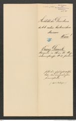 k.k. naturhistorisches Hofmuseum, Intendanzakten 1885-1896 (Hauer), Aktenzahl Z.471.x/1889, Seite 4
